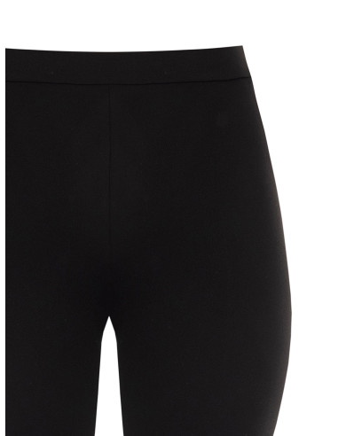 Pantalon évasé Curvy en crêpe scuba, avec élastique à l'arrière et fermeture éclair latérale – Rinascimento Curvy