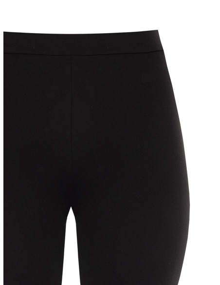 Pantalon évasé Curvy en crêpe scuba, avec élastique à l'arrière et fermeture éclair latérale – Rinascimento Curvy