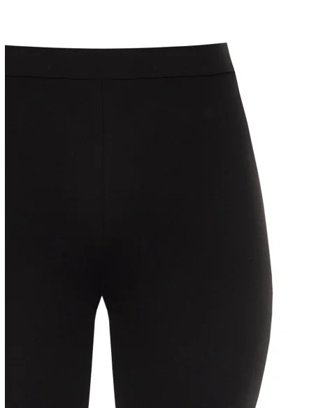 Pantaloni Curvy Flare In Scuba Crepe Con Elastico Dietro E Zip Laterale Rinascimento Curvy