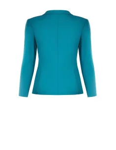 Curvy Fitted Blazer Jacket in Scuba Crepe with Matching Button – Rinascimento Curvy 2