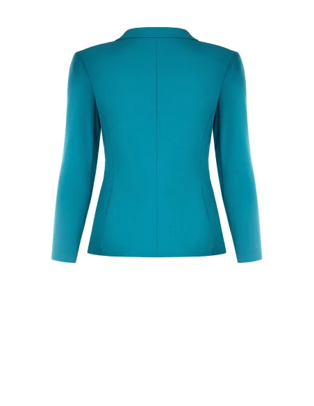 Giacca Blazer Curvy Sfiancata In Scuba Crepe Con Bottone Abbinato Rinascimento Curvy