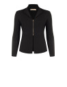 Curvy Fitted Blazer Jacket in Scuba Crepe with RR Rinascimento Curvy Logo Zip