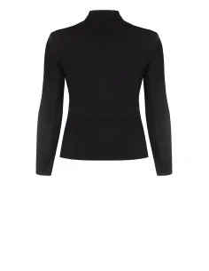 Curvy Fitted Blazer Jacket in Scuba Crepe with RR Rinascimento Curvy Logo Zip 2