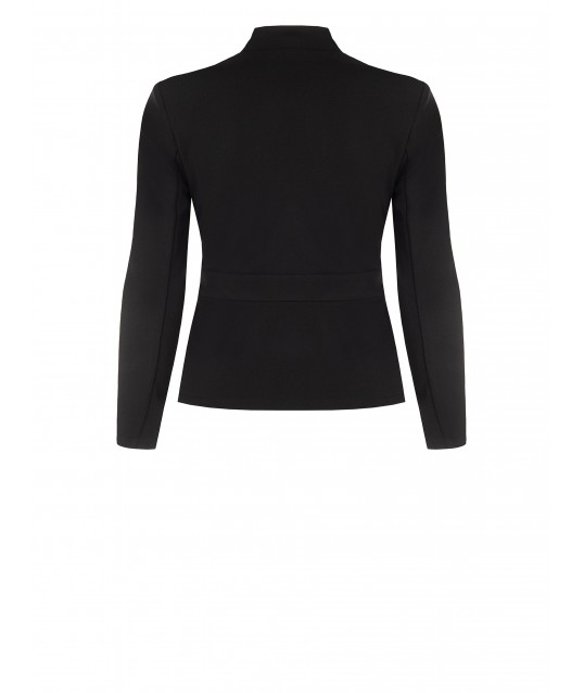 Giacca Blazer Curvy Sfiancata In Scuba Crepe Con Zip Logo Rr Rinascimento Curvy
