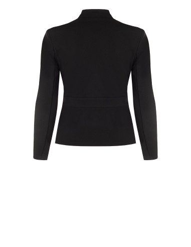 Giacca Blazer Curvy Sfiancata In Scuba Crepe Con Zip Logo Rr Rinascimento Curvy