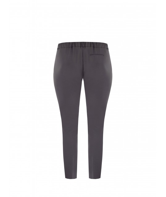 Pantalon cigarette court en tissu bi-stretch avec élastique à l'arrière - Rinascimento Curvy