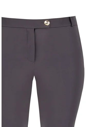 Pantalon cigarette court en tissu bi-stretch avec élastique à l'arrière - Rinascimento Curvy