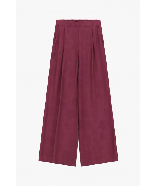 Pantalon palazzo à pinces et taille élastiquée Dixie