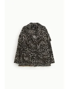Blazer à motif animalier avec franges décoratives Dixie 2