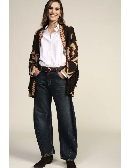 Balloon-Cut Wide-Leg Jeans Dixie