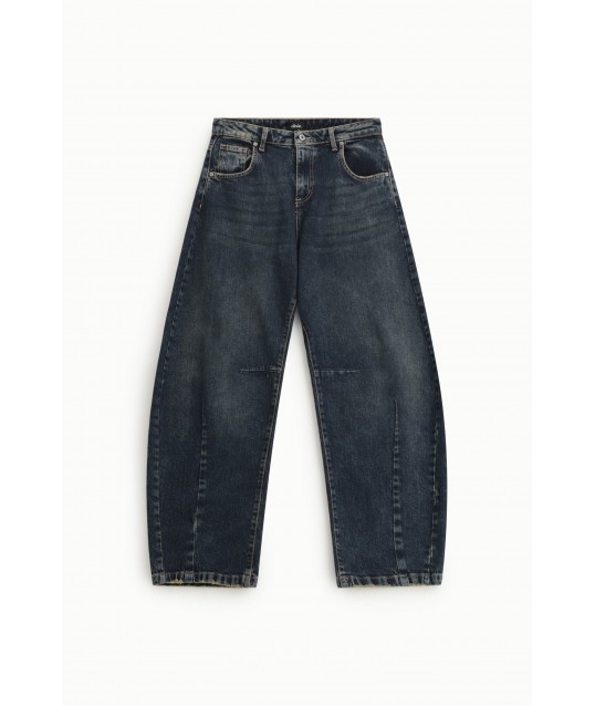 Dixie Wide-Leg Balloon-Cut Jeans
