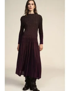 Long Dress with Embellished Bodice and Pleated Skirt Dixie