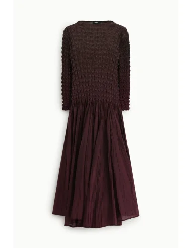 Robe longue avec bustier travaillé et jupe plissée Dixie