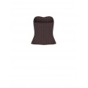 Top Corsetto Gessato A Fascia Con Bottoni Dorati Rinascimento
