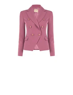 Veste blazer courte cintrée en tissu technique « Rinascimento »