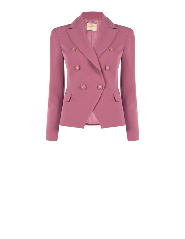 Giacca Blazer Corta Sfiancata In Tessuto Tecnico Rinascimento