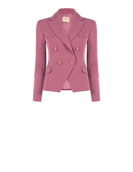 Short, Fitted Blazer Jacket in Rinascimento Technical Fabric