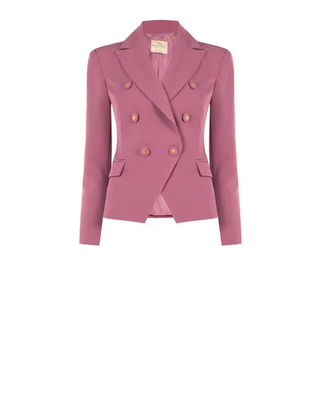Short, Fitted Blazer Jacket in Rinascimento Technical Fabric