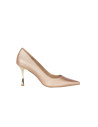Rinascimento Glitter Stiletto Pumps with High Metal Heels