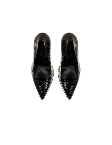 Escarpins à talons aiguilles en simili cuir de cocotier avec plateau « Rinascimento »