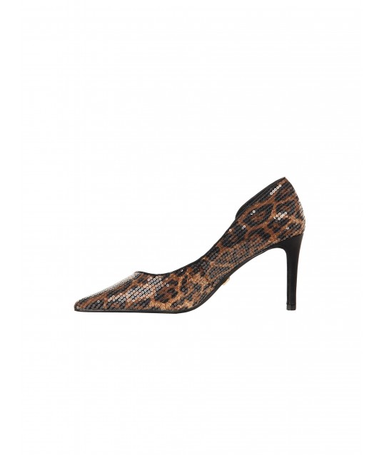 Rinascimento Spotted Stiletto Pumps Covered in Transparent Sequins
