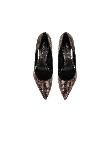 Rinascimento Spotted Stiletto Pumps Covered in Transparent Sequins