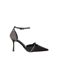 Sandales à bout pointu en satin avec détails en strass « Rinascimento »