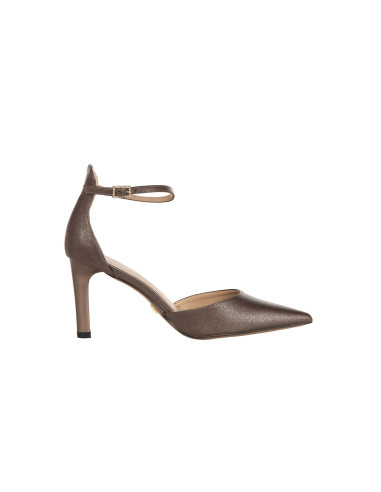Rinascimento Glitter Pointed-Toe Sandals with Ankle Strap