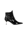Bottines à bout pointu en vernis brillant avec lanières décoratives « Rinascimento »