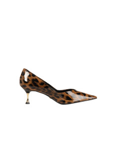 Escarpins à talons aiguilles tachetés et brillants, avec talon bas en métal « Rinascimento »