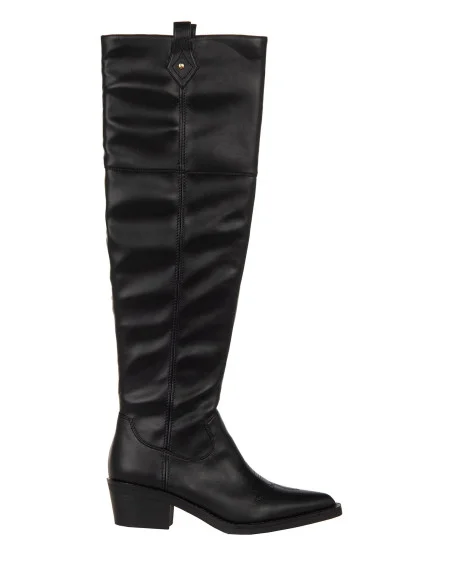 Rinascimento Faux Leather High-Top Cowboy Boots