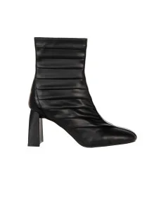 Bottines à bout pointu en simili cuir plissé, à talon carré « Rinascimento »