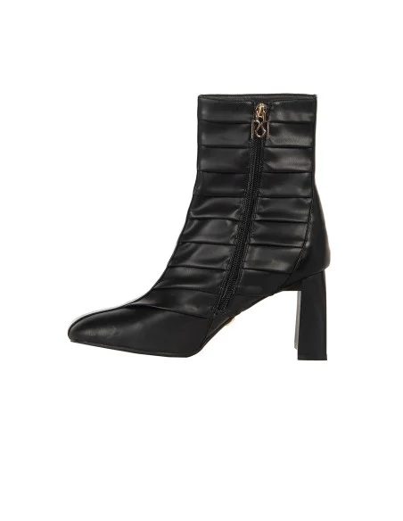 Bottines à bout pointu en simili cuir plissé, à talon carré « Rinascimento »