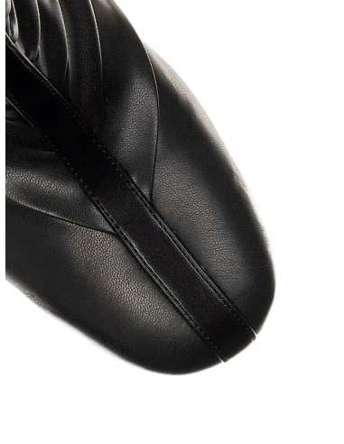 Bottines à bout pointu en simili cuir plissé, à talon carré « Rinascimento »
