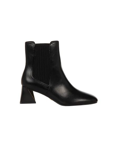 Bottines à bout pointu en simili-cuir avec talon trapézoïdal « Rinascimento »