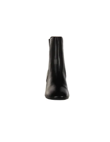 Rinascimento Faux Leather Pointed-Toe Ankle Boots with Trapezoid Heel