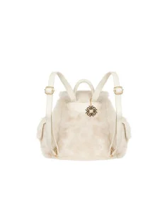 Sac à dos en fourrure synthétique avec détails en simili-cuir et poches latérales « Rinascimento » 2