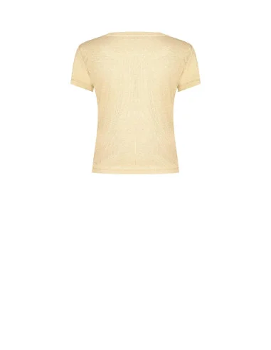 Rinascimento Lurex Ribbed Fitted T-Shirt