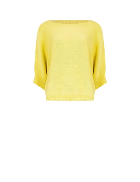 Rinascimento Oversized Cotton Jumper with Batwing Sleeves
