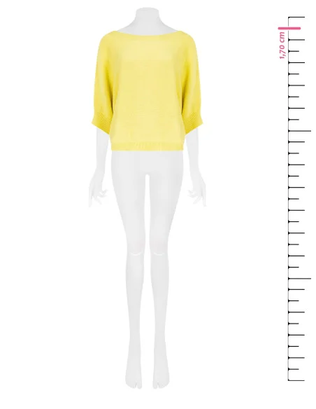 Pull ample en coton à manches chauve-souris « Rinascimento »