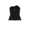 Top Curvy Peplo In Scuba Crepe Con Rever In Raso Rinascimento Curvy