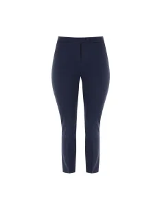 Pantalon cigarette pour femmes rondes en crêpe scuba avec élastique à l'arrière - Rinascimento Curvy