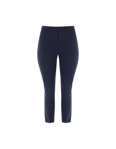 Pantalon cigarette pour femmes rondes en crêpe scuba avec élastique à l'arrière - Rinascimento Curvy