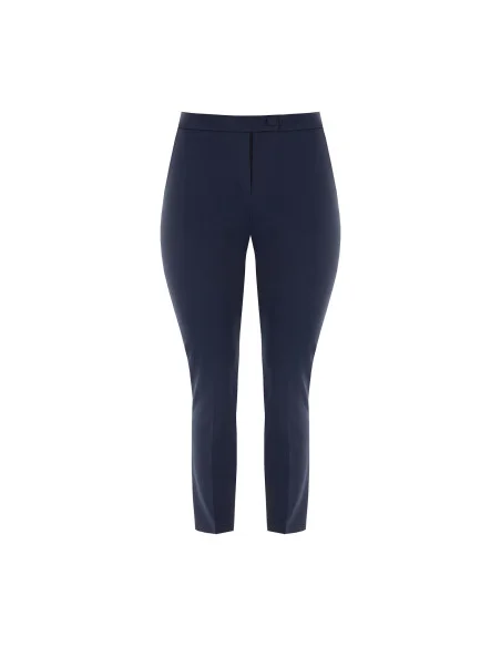 Pantaloni Curvy A Sigaretta In Scuba Crepe Con Elastico Dietro Rinascimento Curvy