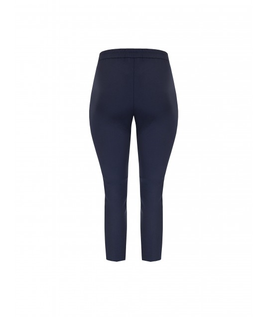 Curvy Scuba Crepe Cigarette Trousers with Elasticated Waist at the Back – Rinascimento Curvy