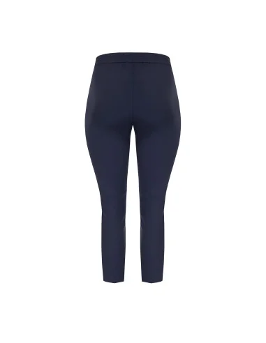 Pantalon cigarette pour femmes rondes en crêpe scuba avec élastique à l'arrière - Rinascimento Curvy