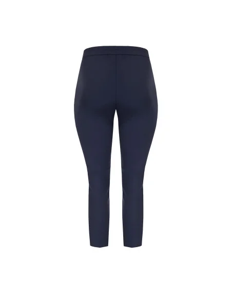 Pantaloni Curvy A Sigaretta In Scuba Crepe Con Elastico Dietro Rinascimento Curvy