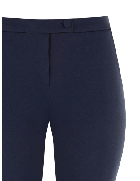 Curvy Scuba Crepe Cigarette Trousers with Elasticated Waist at the Back – Rinascimento Curvy