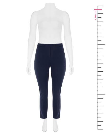 Pantalon cigarette pour femmes rondes en crêpe scuba avec élastique à l'arrière - Rinascimento Curvy