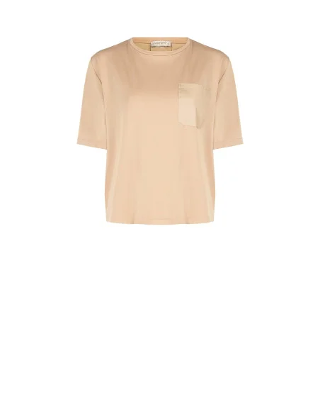 Blouse ample en jersey devant et en coton au dos avec petite poche Rinascimento